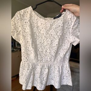 French connection lace peplum top